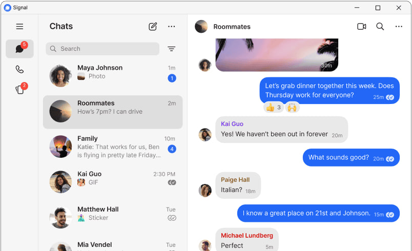 Signal端到端加密工作示意图